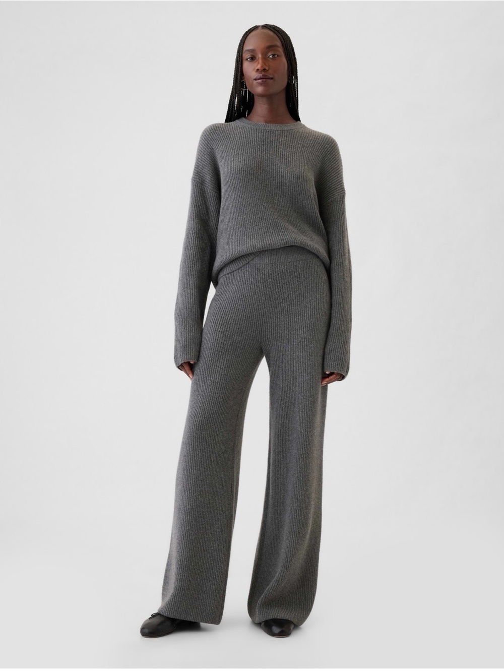 NWT Gap CashSoft Shaker-Stitch Sweater Pants Petite Small